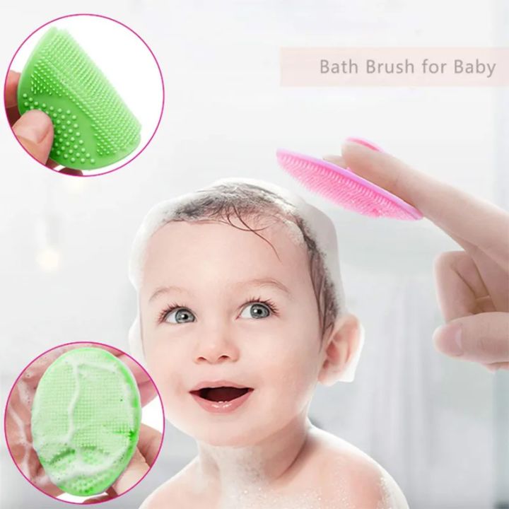 2Pcs Baby Silicone Shampoo Brush Set, Soft and Comfortable, Suitable