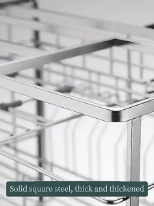 Household stainless steel 304 pull-out spice rack kitchen storage rack with tray slide