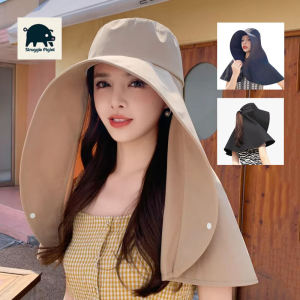 Summer Hats for Women Outdoor UV Anti Neck Protection Sun Visors for Lady Fishing Hiking Wide Brim Shawl Sunscreen Cap