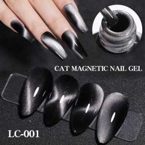 LILYCUTE 7ML Black Cat Magnetic Gel Nail Polish 9D Magnetic Gel Shine Colorful Design Manicure Semi Permanent Soak Off DIY Nail