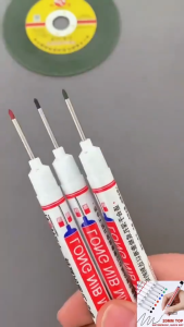 Long Head Deep Hole Marker 20 mm Long Nose Nib Deep Reach Metal Marking Pen Quick-drying Waterproof Permanent Pens