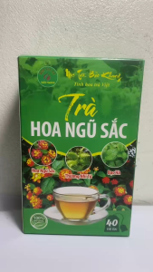 Hộp 40 gói tràhoa ngũ sắc Bảo Khang hỗ trợ xoang mũi tiêu xoang long đờm đào thải dịch mủ đau nhức mũi do xoang