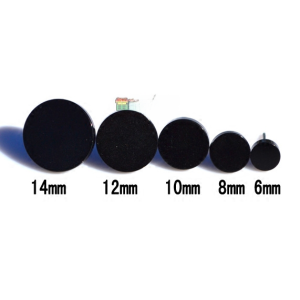 Acrylic-Based Resin Elegant Stud Earrings Black round Cake Trendy Female Male Earrings Stud Earring for Men Single-Sided Thin Needle