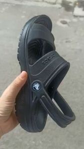 Sandal cross nam roomy fit đi mưachuẩn xuất xịn full box đúc liền khối màu đen