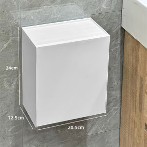 Wall-Mounted Sanitary Napkin Storage Box Toilet Bathroom Tissue Holder Waterproof No-Drilling Plastic Shelf Organizer