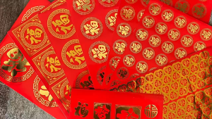 Stiker Hoki & Double Happy Stiker Acara Spesial Pernikahan Imlek Ulang Tahun Decor DIY Kado Undangan