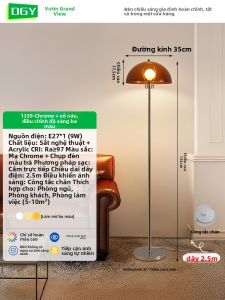 Đèn sàn DGY gỗ óc chó kiểu Pháp cổ điển ánh sáng dịu nhẹ
