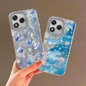 Blue Ocean Dolphin Starfish Pattern Case For Honor Magic7 Lite X9C X9A X8A X8B 200 Pro 400 Phone Cover Seaside Wave Beach Fundas