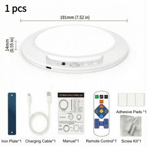 Ultra-thin Charging LED Ceiling Light Dimmable Motion Sensor Magnetic Install Night Lamp Garage Hallway Stairs Closet Lighting