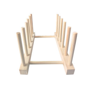 Suomi Wooden Dish Mugs Cup Bowl Drying Shelf Drain Rack Book Holder Kitchen Organizer