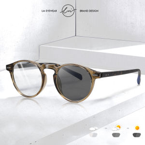 LM  Anti Blue Light Glasses Photochromic Men Gaming Round Blocking Blue Ray Classic TR90 Women Protection Eyeglasses Computer