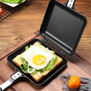 Aluminum Alloy Bread Pan Sandwich Mold Toast Frying Pan Waffle Cake Baking Gadget Breakfast Non-stick Pan Double-sided Heating Gas Stove Induction Cooker Applicable