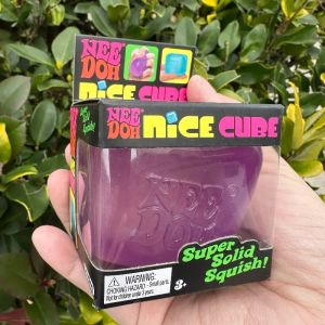 Needoh Nice Cube Stress Ball Fidget Tool for Anxiety Focus Desk Sensory Cube Adults Kids Sensory Stress Reliever