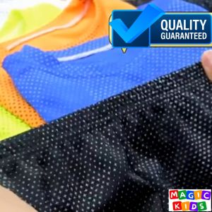 Kids Terno Jersey Sets Quick Dry Polyester Short Sleeves Four Color Mesh Sporty Tops for Boys 3-9 Years Old