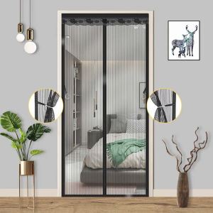 Quick deliveryม่านประตูแม่เหล็ก เกรดพรีเมี่ยม ติดตั้งง่าย อากาศถ่ายเทได้สะดวก