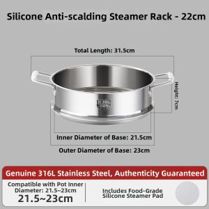 316L Stainless Steel Food Grade Universal Steaming Basket
