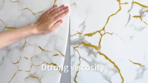 PVC Marble Waterproof Wallpaper 1.2 x 2.8 Meter Thickness 2.5mm/Vinyl Wall Sticker Foam Marble Roll