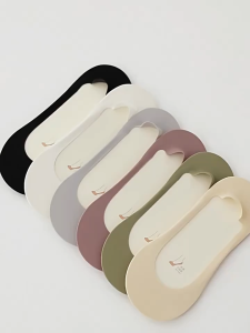 1PCS Anti Slip Silicone High Heel Invisible Sock Ice Silk Boat Socks for Women Thick Sponge Bottom Sweat Absorption Shockproof