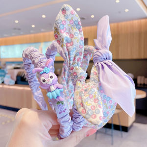 Childrens Anti-Slip Hairband Cute Rabbit Ear Hair Clip Baby Girls Fashionable Hair Accessories Comfortable Non-Tightening
