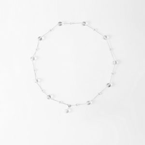 MUYANG | Muyang White Crystal Necklace For Women Fashionable Luxury Design Sensation Stylish Accessory New 2025 Jewelry Titanium Steel Chain