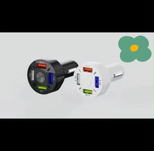 Charger Mobil QC 3.0 Empat USB Ports 12-32V Original 30W Colokan Mobil Fast Charging Adaptor