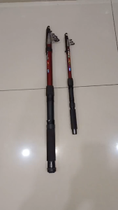 Joran Alat Pancing Ikan Udang Model Antena Teleskopik Bahan Serat Fiber Kuat Ringan
