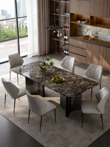 DELIANSHANGPIN | Luxury Platinum Drill Natural Stone Dining Table