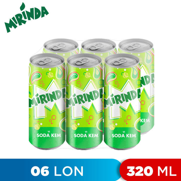12 lon nước ngọt mirinda xanh lon 320ml đậm đà thơm ngon đúng vi soda ...