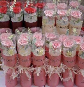 Bó hoa hồng sáp thơm 1 bông mẫu mới nhất siêu sang quà tặng các ngày lễ