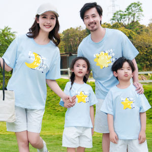 HONGLEXIUYAN | Cotton Loose Short Sleeve Family Set
