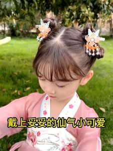 สไตล์จีนโบราณพู่ผีเสื้อกิ๊บติดผมคริสตัลดอกไม้กิ๊บเด็กและเด็กผู้หญิงอุปกรณ์ผม