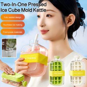Two-In-One Ice Cube Kettle Ice Ball Maker Kettle Multi-Function Ice Cube Mold Bottle Cold Drinks Quick Freezer Kitchen Bar Accessories