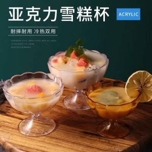 Cốc Kem Acrylic Trong Suốt Cốc Đựng Nước Ép Cốc Đựng Kem Cốc Đựng Nước Giải Khát Cốc Thủy Tinh Cốc Đựng Đồ Ăn Nhẹ Cốc Đựng Đồ Ăn Nhẹ Nhỏ