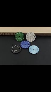 Horizontal 28.5mm Stripe Watch Dial Green Luminous Logbook DIY Modified Mechanical Watch Accessories For NH35 NH36 Watches Face