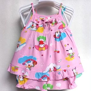 Áo dây cho bé gái đồ bộ tole lanh bé gái C2H32 đồ mặc nhà thời trang trẻ em dưới 3 tuổi thoáng mát quần áo sơ sinh.