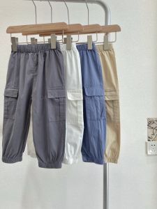 น้ำหนักเบา ระบายอากาศได้ดี ชุดทํางานป้องกันยุง กางเกงขายาว สําหรับเด็กผู้ชาย ฤดูร้อน ลำลอง กีฬา กางเกงขายาว เสื้อผ้าเด็ก ไม่จำกัดเพศ