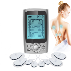 TENS EMS Unit Digital Palm Device Massage Machine for Neck Back Lumbar Muscle Stimulator with EVA Box