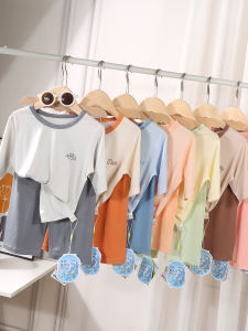 Baby Modal Sleepwear Thin Home Clothes Ice Sensation Air Conditioning Suit for Boys And Girls Summer Lightweight No Seam Set
