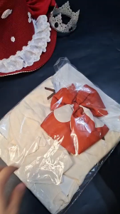 ชุดหนูน้อยเห็ดแดง ชุดแฟนซีเด็ก Little Red Mushroom Girl เทศกาล XMAS (FANCY538)