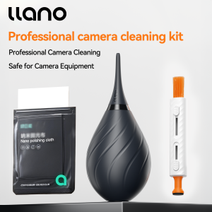 Llano Professional Camera Cleaning Kit Dust Blower / Blaster / Lens Cleaning Pen / Cleaning Cloth for DSLR Mirrorless Camera Sensor Lens Filter