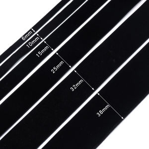 5-10Yards 6/10/15/25/32/38mm Black Velvet Ribbon Single Face Flocking Ribbons For DIY Home Party Christmas Gifts Wrapping Decor