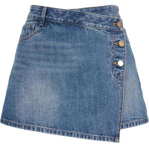 Vero Moda | Diagonal Placket A-Line Sweet and Spicy Denim Skirt Pants