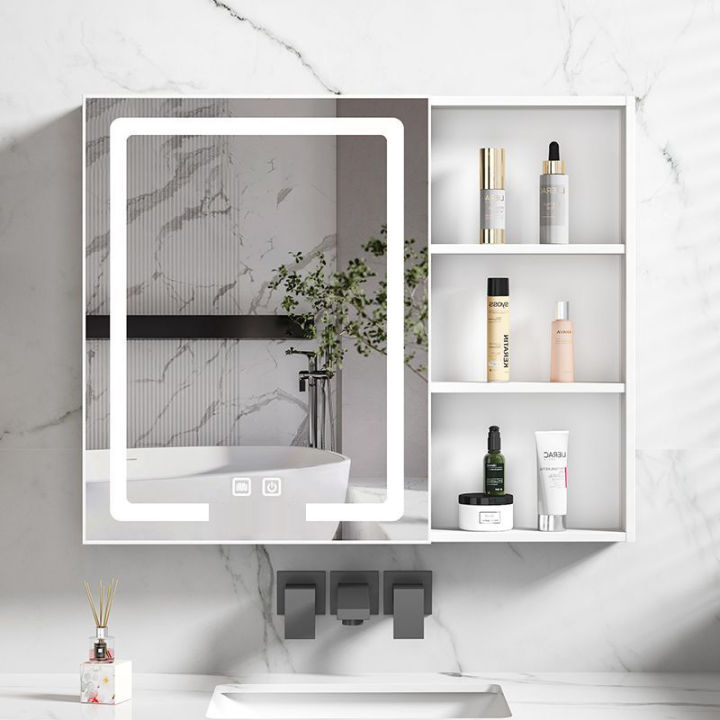 bathroom mirror wall mounted aluminum cosmetics storage for bathroom toilet