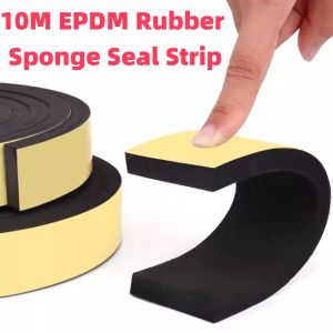 10M Rubber Sponge Door Window Seal Strip Soundproof Anti-collision Self Adhesive Tape Wall Insulation Acoustic Foam tape