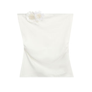 Weekend hub | Floral Strapless Fitted Crop Top