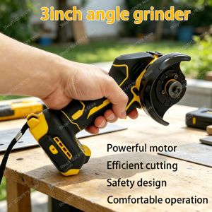 oeny | Cordless Mini Angle Grinder 3 Inch Polishing Grinding Machine Electric Cutting Power Tools Electric Angle Grinder Electric Tools