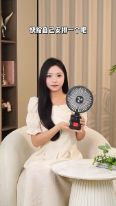 Wireless 8-inch ultra-long battery life lithium battery rechargeable small electric fan home outdoor portable charging cooling artifact