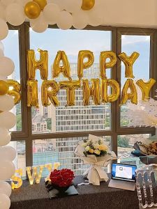 Indo - Balon Set Happy Birthday / Balon Ulang Tahun / Balon Pesta / Paket Balon Huruf Happy Birthday / Balon Pesta