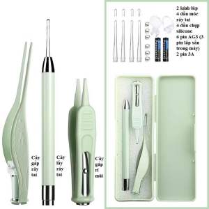Dụng cụ lấy ráy tai có đèn cho bé - Bộ lấy ráy tai cho bé