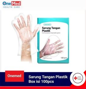 Onemed Sarung Tangan Plastik Box isi 100s